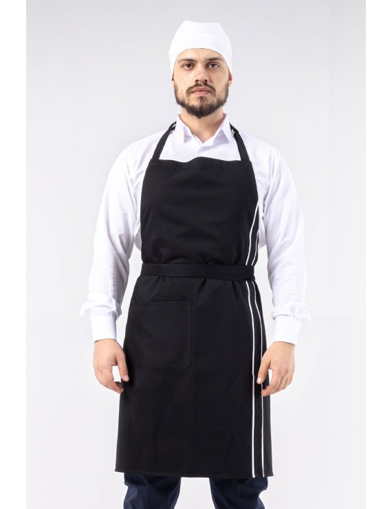 Barista Önlük Siyah-Beyaz