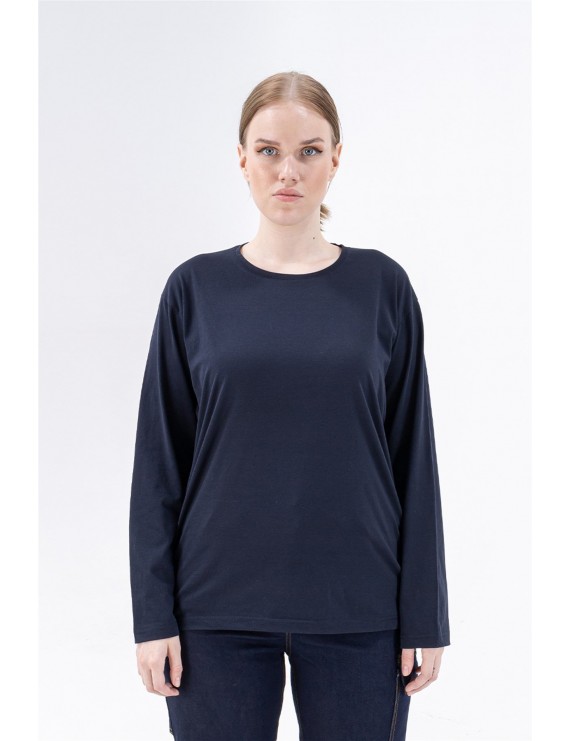 Regular Bisiklet Yaka Sweatshirt - Lacivert