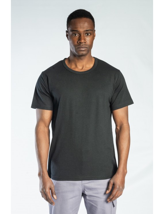 Elegans Basic Bisiklet Yaka T-Shirt Siyah