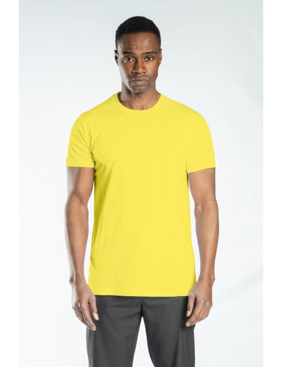 Regular Basic Bisiklet Yaka T-Shirt Sarı
