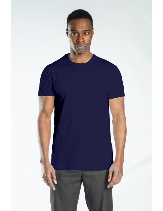 Regular Basic Bisiklet Yaka T-Shirt Lacivert
