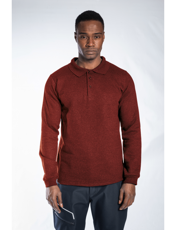 Regular Polo Sweatshirt Bordo