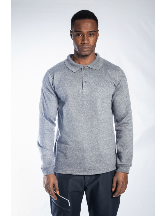 Regular Polo Sweatshirt Gri