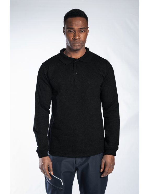 Regular Polo Sweatshirt Siyah