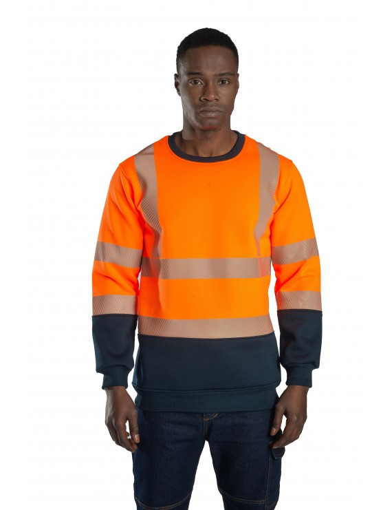 Alaska Hi-Vis Sweatshirt Neon Turuncu - Lacivert