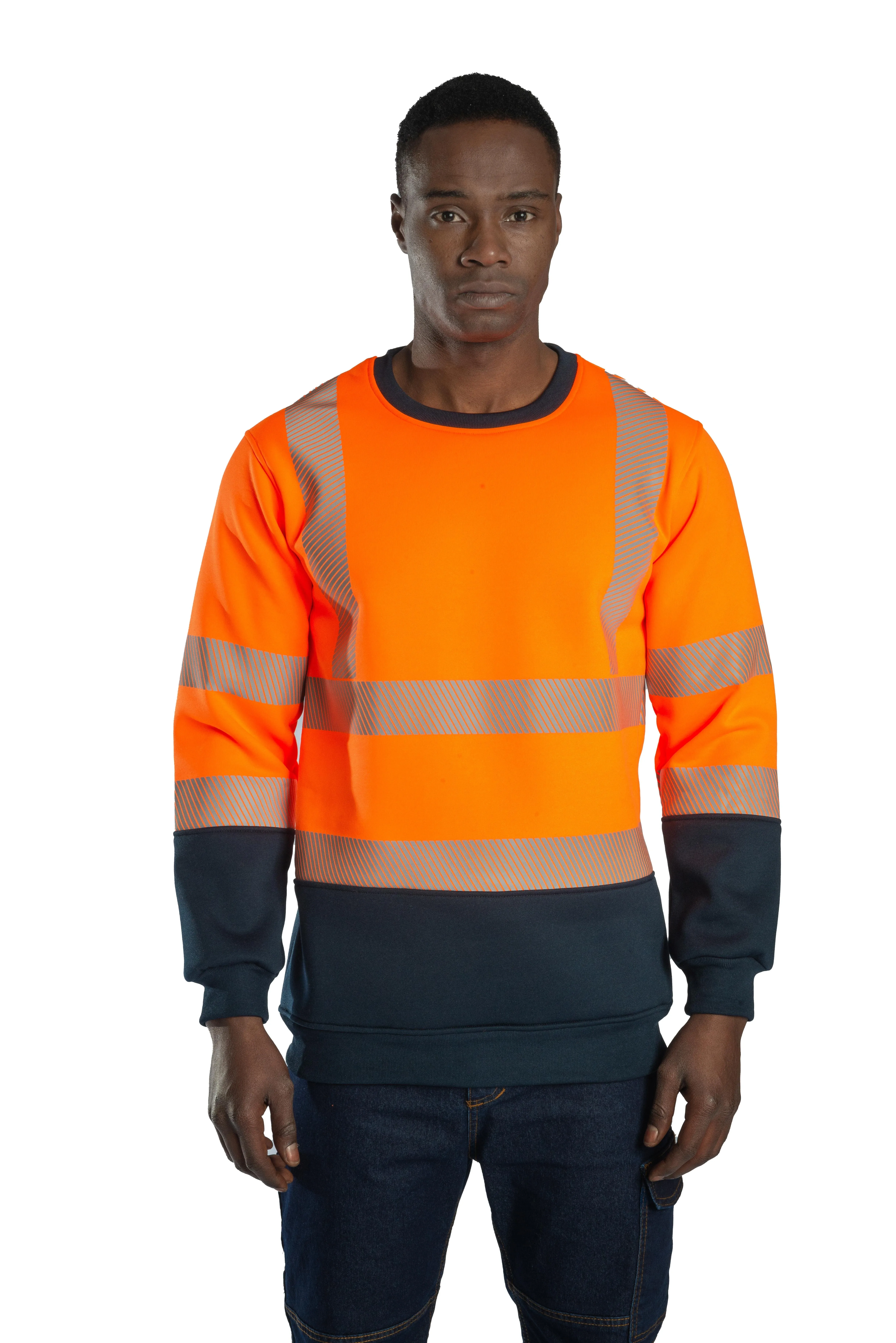 Alaska Hi-Vis Sweatshirt Neon Turuncu - Lacivert